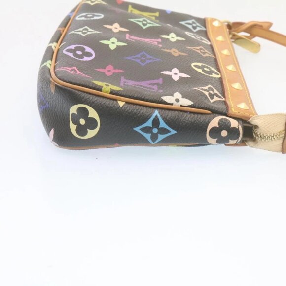 LOUIS VUITTON Monogram Multicolor Pochette Accessoires Pouch Black - Picture 3 of 14